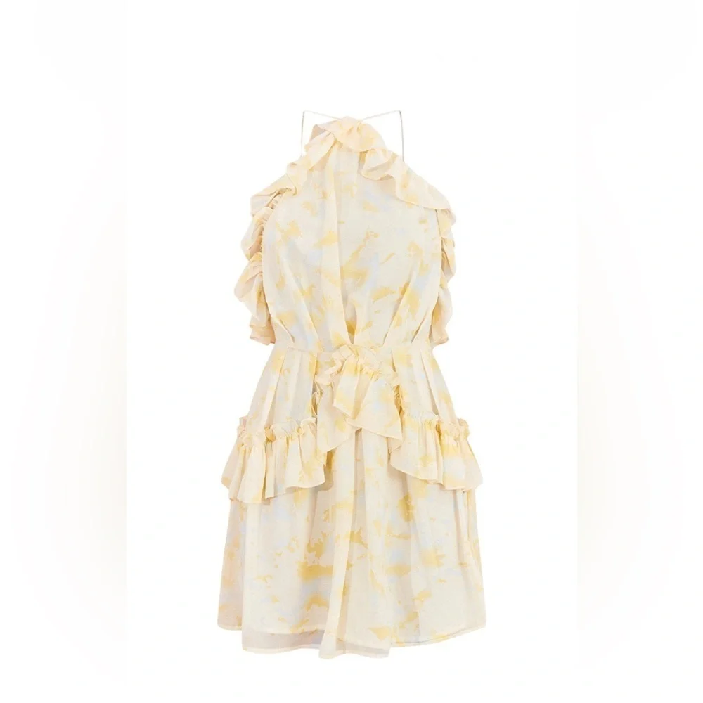 Pretty Little Thing Yellow Shift Dress Size 4
